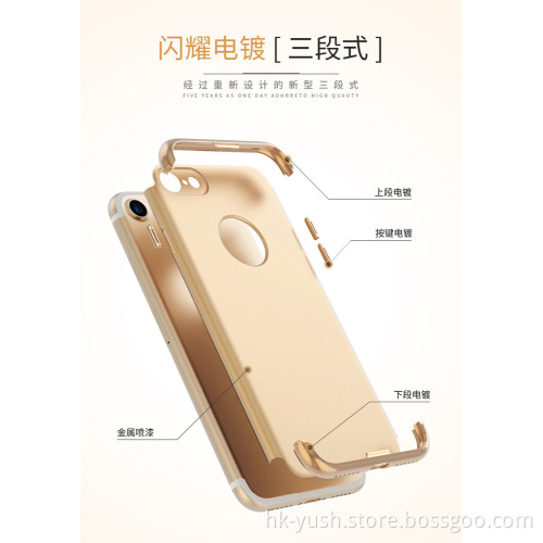 Luxury Metal Aluminum Bumper Electroplated Mirror Back Cover Case